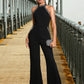 Thea Sequins High Neck Elegant Jumpsuit/Pantsuit Polyester Maxi Dresses DEP0022438