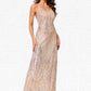 Kyleigh V-Neck Sheath/Column Sequin Dresses DEP0022440