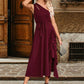 Alivia Cascading Ruffles One Shoulder Elegant A-line Cotton Blends Maxi Dresses DEP0022445