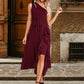 Alivia Cascading Ruffles One Shoulder Elegant A-line Cotton Blends Maxi Dresses DEP0022445