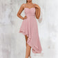 Daniella Ruffle Sweetheart Elegant A-line Polyester Asymmetrical Dresses DEP0022477