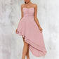 Daniella Ruffle Sweetheart Elegant A-line Polyester Asymmetrical Dresses DEP0022477