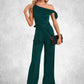 Mylee One Shoulder Elegant Jumpsuit/Pantsuit Cotton Blends Maxi Dresses DEP0022491