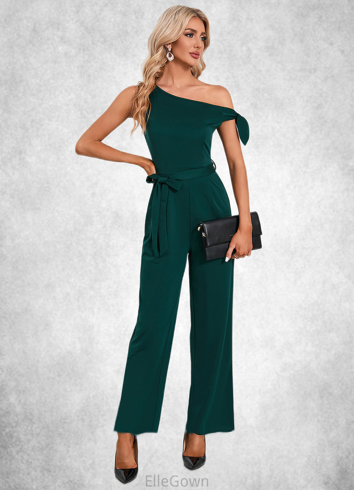 Mylee One Shoulder Elegant Jumpsuit/Pantsuit Cotton Blends Maxi Dresses DEP0022491