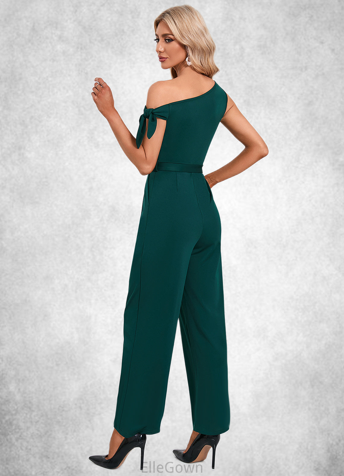 Mylee One Shoulder Elegant Jumpsuit/Pantsuit Cotton Blends Maxi Dresses DEP0022491