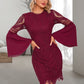 Denise Cascading Ruffles Scoop Elegant Sheath/Column Lace Dresses DEP0022507