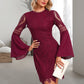 Denise Cascading Ruffles Scoop Elegant Sheath/Column Lace Dresses DEP0022507