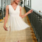 Azul V-Neck Elegant A-line Tulle Dresses DEP0022511