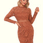 Aylin Scoop Elegant Sheath/Column Lace Mini Dresses DEP0022517