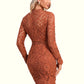 Aylin Scoop Elegant Sheath/Column Lace Mini Dresses DEP0022517