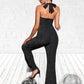 Polly Sequins Cowl Elegant Jumpsuit/Pantsuit Cotton Blends Maxi Dresses DEP0022522