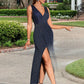 Joanna Sequins V-Neck Elegant Trumpet/Mermaid Cotton Blends Maxi Dresses DEP0022525