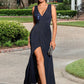 Joanna Sequins V-Neck Elegant Trumpet/Mermaid Cotton Blends Maxi Dresses DEP0022525