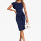 Krista Cascading Ruffles Ruffle Scoop Elegant Sheath/Column Cotton Blends Midi Dresses DEP0022541