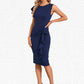 Krista Cascading Ruffles Ruffle Scoop Elegant Sheath/Column Cotton Blends Midi Dresses DEP0022541