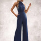 Mariana High Neck Elegant Jumpsuit/Pantsuit Polyester Maxi Dresses DEP0022551