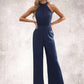 Mariana High Neck Elegant Jumpsuit/Pantsuit Polyester Maxi Dresses DEP0022551