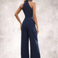 Mariana High Neck Elegant Jumpsuit/Pantsuit Polyester Maxi Dresses DEP0022551