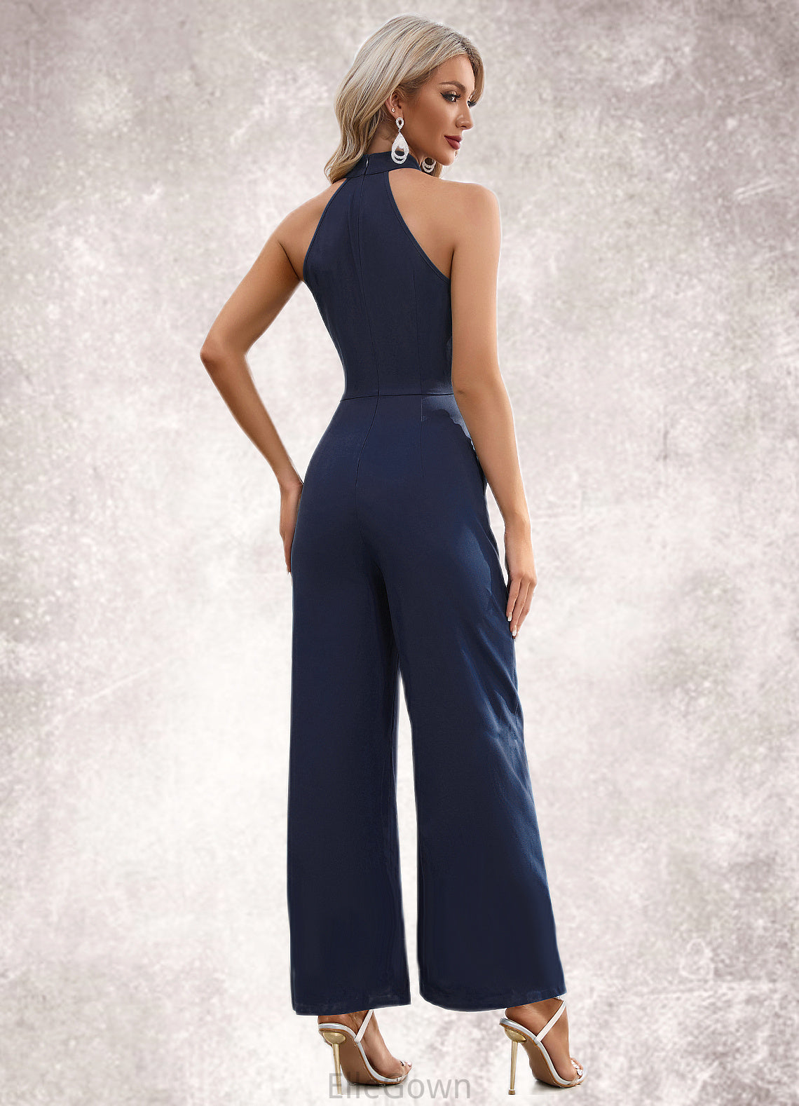 Mariana High Neck Elegant Jumpsuit/Pantsuit Polyester Maxi Dresses DEP0022551