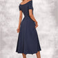 Melody V-Neck Elegant A-line Cotton Blends Midi Dresses DEP0022561