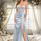 Amara Trumpet/Mermaid Sweetheart Sweep Train Stretch Satin Prom Dresses DEP0025836