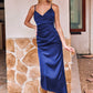 Sheath/Column V Neck Sleeveless Asymmetrical Stretch Satin Bridesmaid Dresses with Pleated Harriet DEP0025245