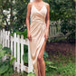 Sheath/Column V Neck Sleeveless Asymmetrical Stretch Satin Bridesmaid Dresses with Pleated Split Payten DEP0025253