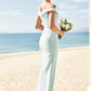 Trumpet/Mermaid Off-the-Shoulder Sleeveless Floor-Length Stretch Crepe Bridesmaid Dresses with Split Kaya DEP0025274