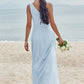 A-line One-Shoulder Sleeveless Floor-Length Stretch Crepe Bridesmaid Dresses with Pleated Split Hortensia DEP0025284