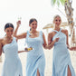 A-line One-Shoulder Sleeveless Floor-Length Stretch Crepe Bridesmaid Dresses with Pleated Split Hortensia DEP0025284