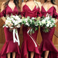 Sleeveless V Neck Asymmetrical Trumpet/Mermaid Charmeuse Bridesmaid Dresseses With Ruffles Patricia DEP0025305