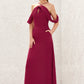 A-line Scalloped Neck Sleeveless Chiffon Long/Floor-Length Bridesmaid Dresses With Pockets Shea DEP0025310