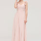 Sweetheart Sleeveless A-line/Princess Chiffon Long/Floor-Length Bridesmaid Dresses With Pleated Shoulder Flower Kiera DEP0025315