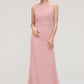 Sleeveless Sheath/Column Long/Floor-Length Chiffon Bridesmaid Dresses With Waistband Beading Cora DEP0025317