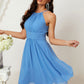 A-line Halter Sleeveless Knee-Length Chiffon Bridesmaid Dresses With Pleated    Kailey DEP0025324