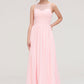 Sleeveless Chiffon A-line/Princess Long/Floor-Length Wedding Party Bridesmaid Dresses With Pleated Lace Jazlyn DEP0025332