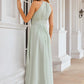 A-line Halter Sleeveless Long/Floor-Length Chiffon Bridesmaid Dresses With Pleated Alyson DEP0025342