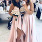 Sleeveless Sweetheart Asymmetrical A-line/Princess Elastic Satin Bridesmaid Dresseses With Pleated Split Vanessa DEP0025343