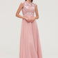 Sleeveless Chiffon A-line/Princess Long/Floor-Length Bridesmaid Dresseses With Sashes Appliqued Bethany DEP0025348