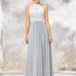 Scoop Neck A-line/Princess Sleeveless Chiffon Long/Floor-Length Bridesmaid Dresses With Lace Sharon DEP0025350