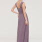 Square Neckline Sleeveless Chiffon Long/Floor-Length A-line/Princess Bridesmaid Dresses With Pleated Dalia DEP0025356