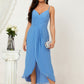 Sheath/Column Sweetheart Sleeveless Chiffon Asymmetrical Bridesmaid Dresses With Pleated Split Minnie DEP0025359