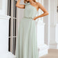 A-line One-Shoulder Sleeveless Long/Floor-Length Chiffon Bridesmaid Dresses With Shoulder Flower Lesly DEP0025369