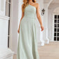 Sheath/Column One-Shoulder Sleeveless Long Chiffon Bridesmaid Dresseses With Pleated Waistband Split Kristen DEP0025373