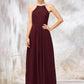 Sleeveless Scoop Neck Long/Floor-Length Chiffon A-line/Princess Bridesmaid Dresses With Pleated Beading Kaylie DEP0025406