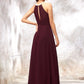 Sleeveless Scoop Neck Long/Floor-Length Chiffon A-line/Princess Bridesmaid Dresses With Pleated Beading Kaylie DEP0025406