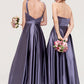 Sleeveless Bateau Ankle-Length Satin A-line/Princess Bridesmaid Dresses With Pleated Vivien DEP0025409