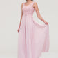 Sleeveless V Neck A-line/Princess Chiffon Long/Floor-Length Bridesmaid Dresseses With Beading Appliqued Ashanti DEP0025410