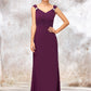 V Neck Sleeveless Long/Floor-Length Sheath/Column Chiffon Bridesmaid Dresses With Sashes Pleated Beading Kaydence DEP0025412