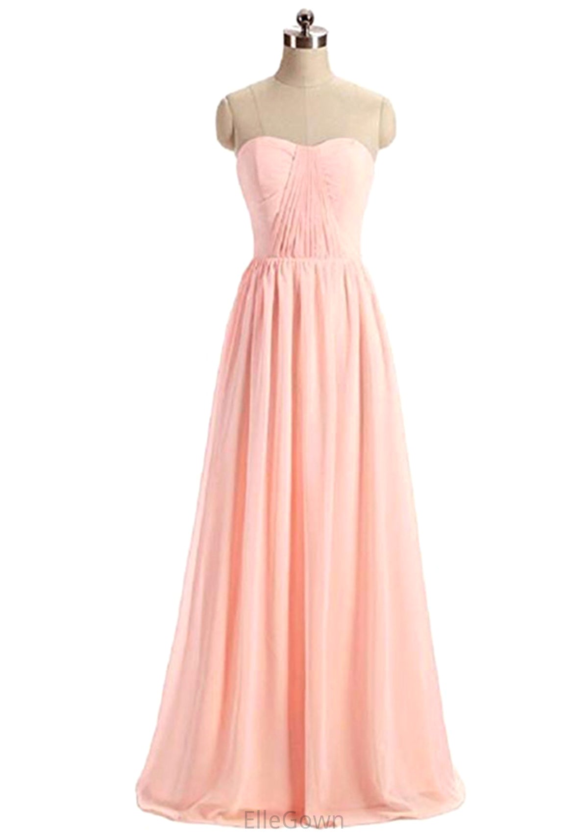 Sweetheart Sleeveless Long/Floor-Length A-Line/Princess Chiffon Bridesmaid Dresses Giana DEP0025418